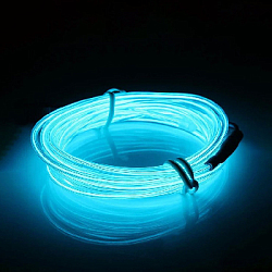 Шнур неоновый светящийся 3 м, белый