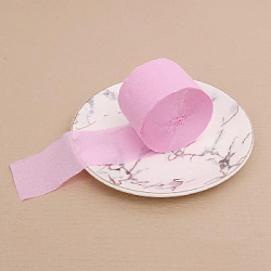 Крепированная лента 4,5 см х 25 м, бело-розовый