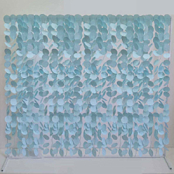 Занавес из бумажных кругов на нитях 5 шт х 2 м, голубой