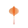 Бумажное украшение Шар-соты с кисточкой 20 см, персиковый
