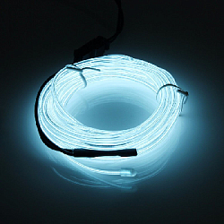 Шнур неоновый светящийся 3 м, светло-розовый