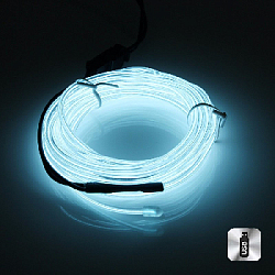 Шнур неоновый светящийся от USB 4 м, светло-розовый